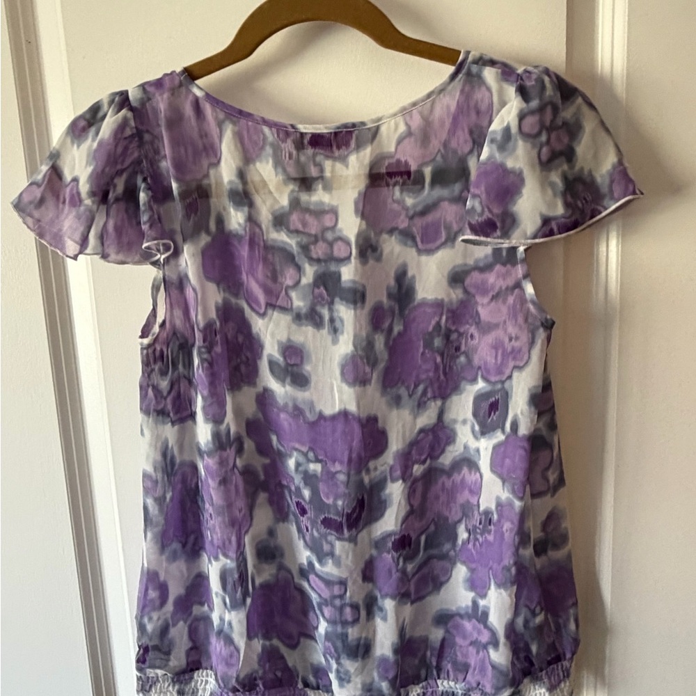 LOFT Multicolor Ruffle Blouse - Picture 4 of 4